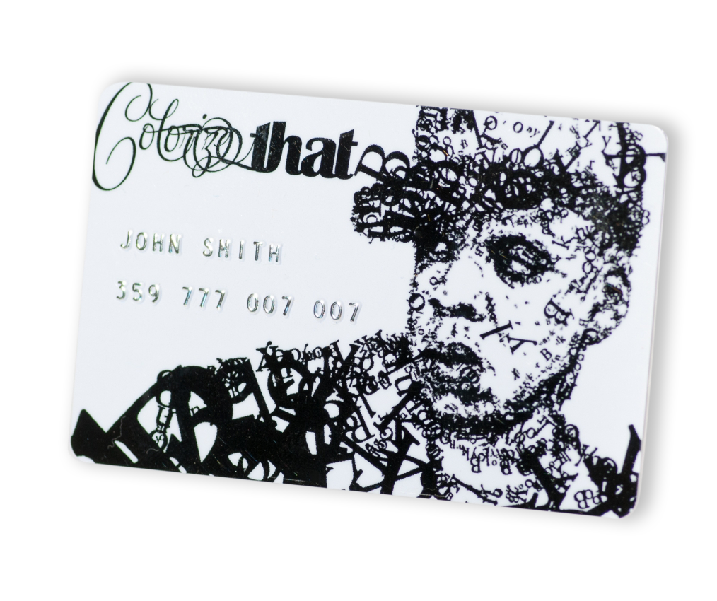 embossing on pvc card like credit card
